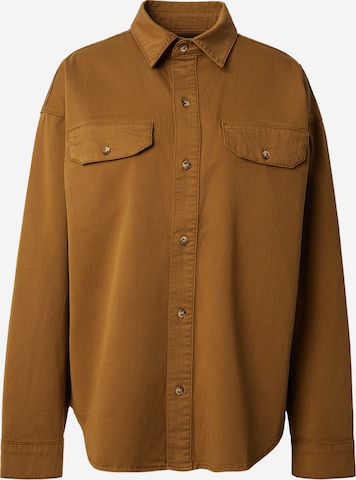 ORIMEI by Victoria Swarovski Μπλούζα σε καφέ: μπροστά