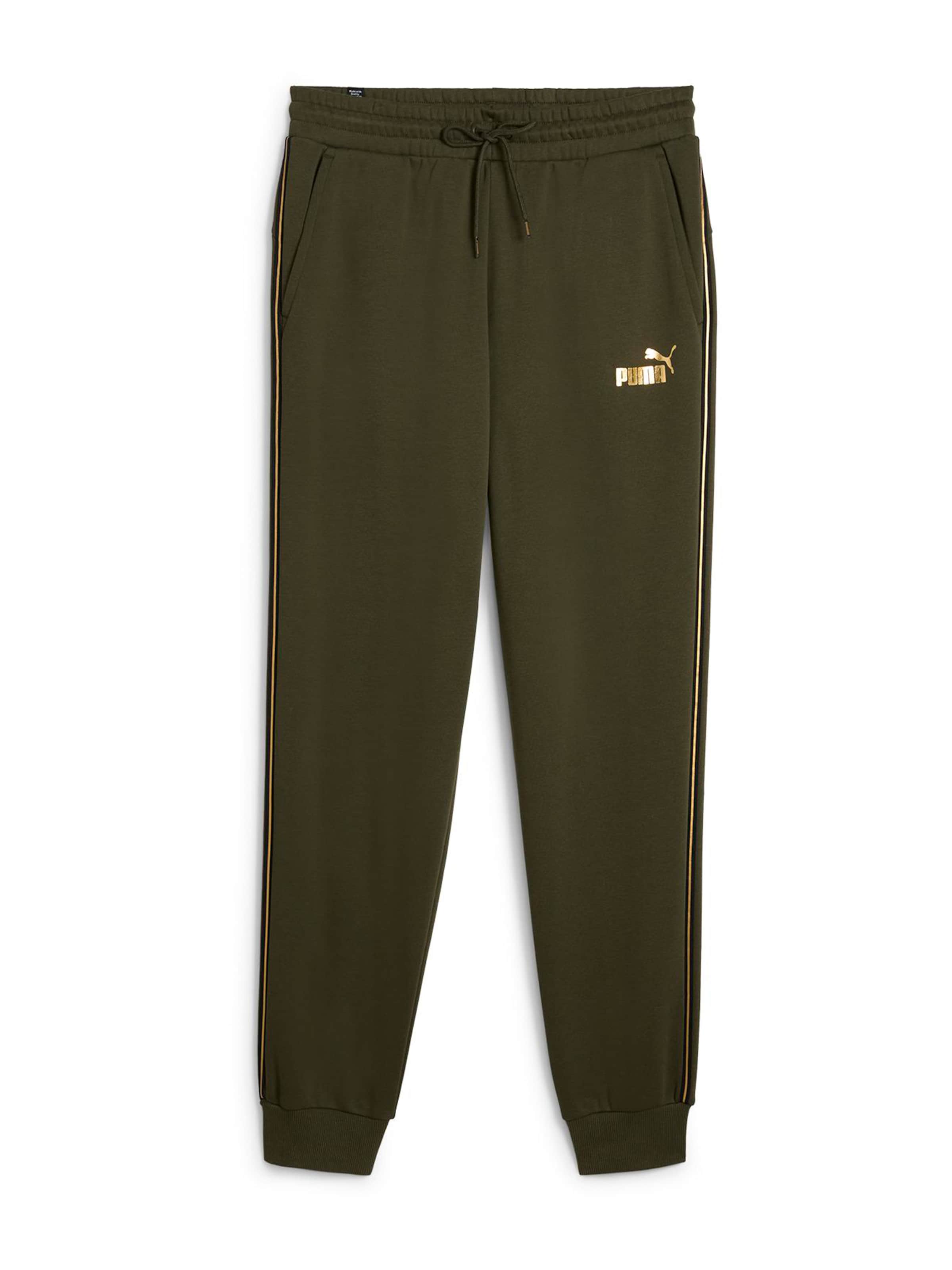 Tapered Pantaloni sport 'ESS' de la PUMA pe verde: față