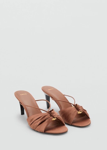 MANGO Mules 'Frunci' in Bronze