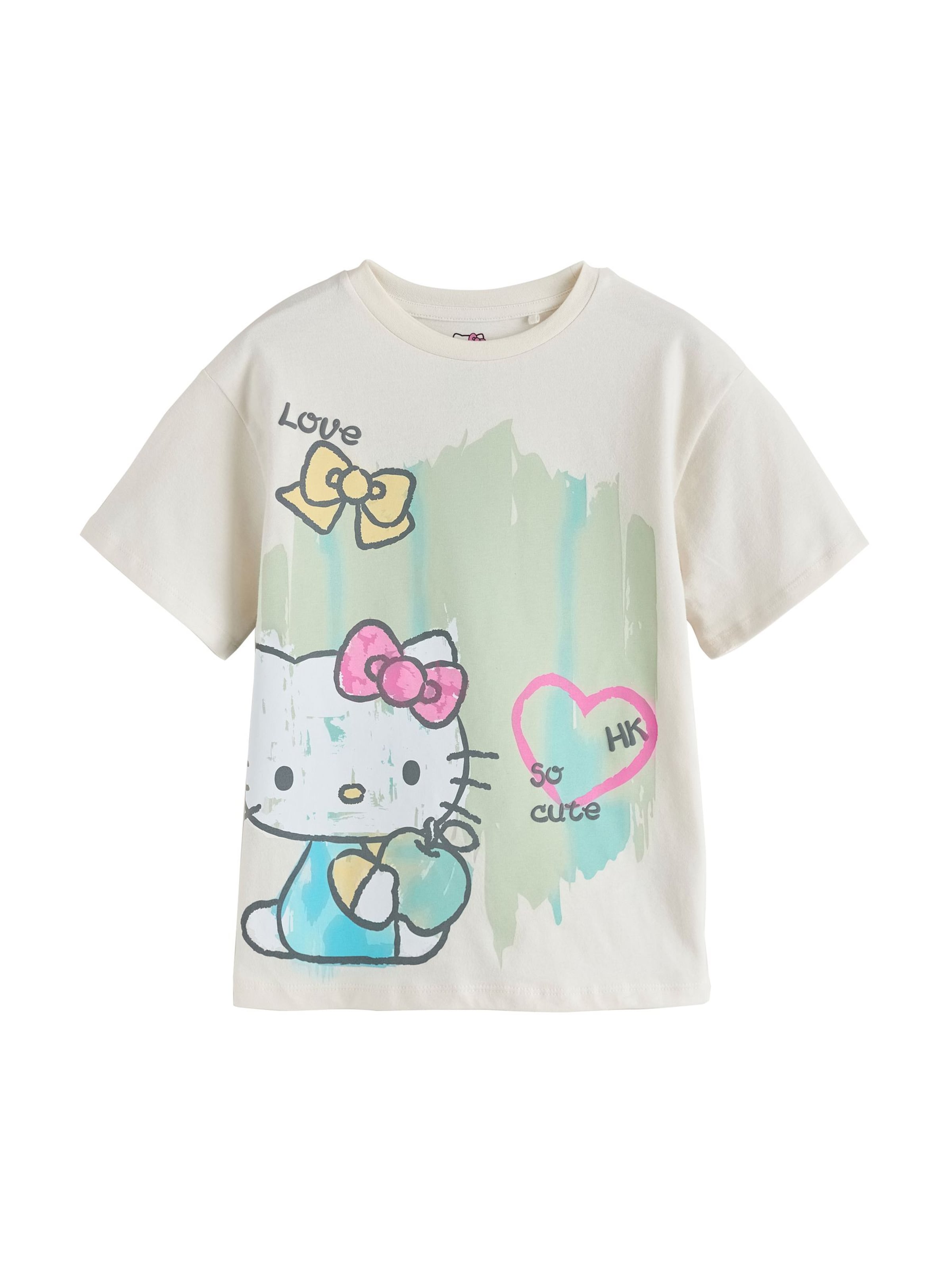 Next T-Shirt 'Hello Kitty' in Beige: Vorderseite