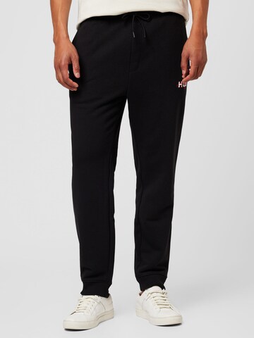 HUGO Regular Broek 'Drokko' in Zwart: voorkant