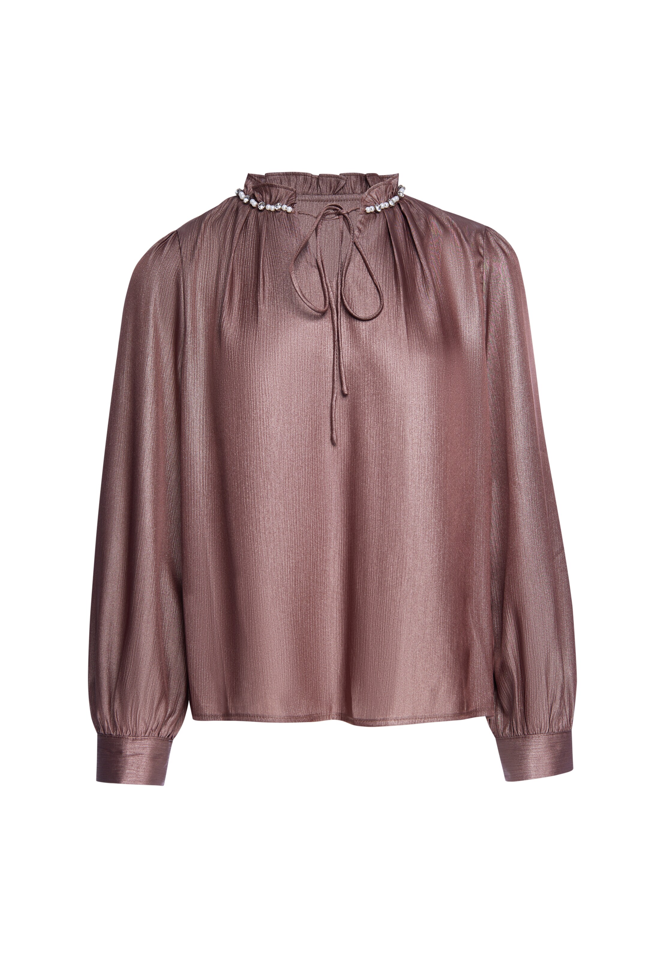 faina Blouse in Bruin: voorkant
