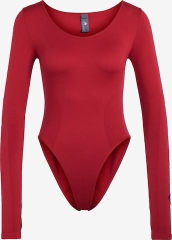 ADIDAS BY STELLA MCCARTNEYSportski bodi ' Seamless Yoga Body' - crvena boja: prednji dio
