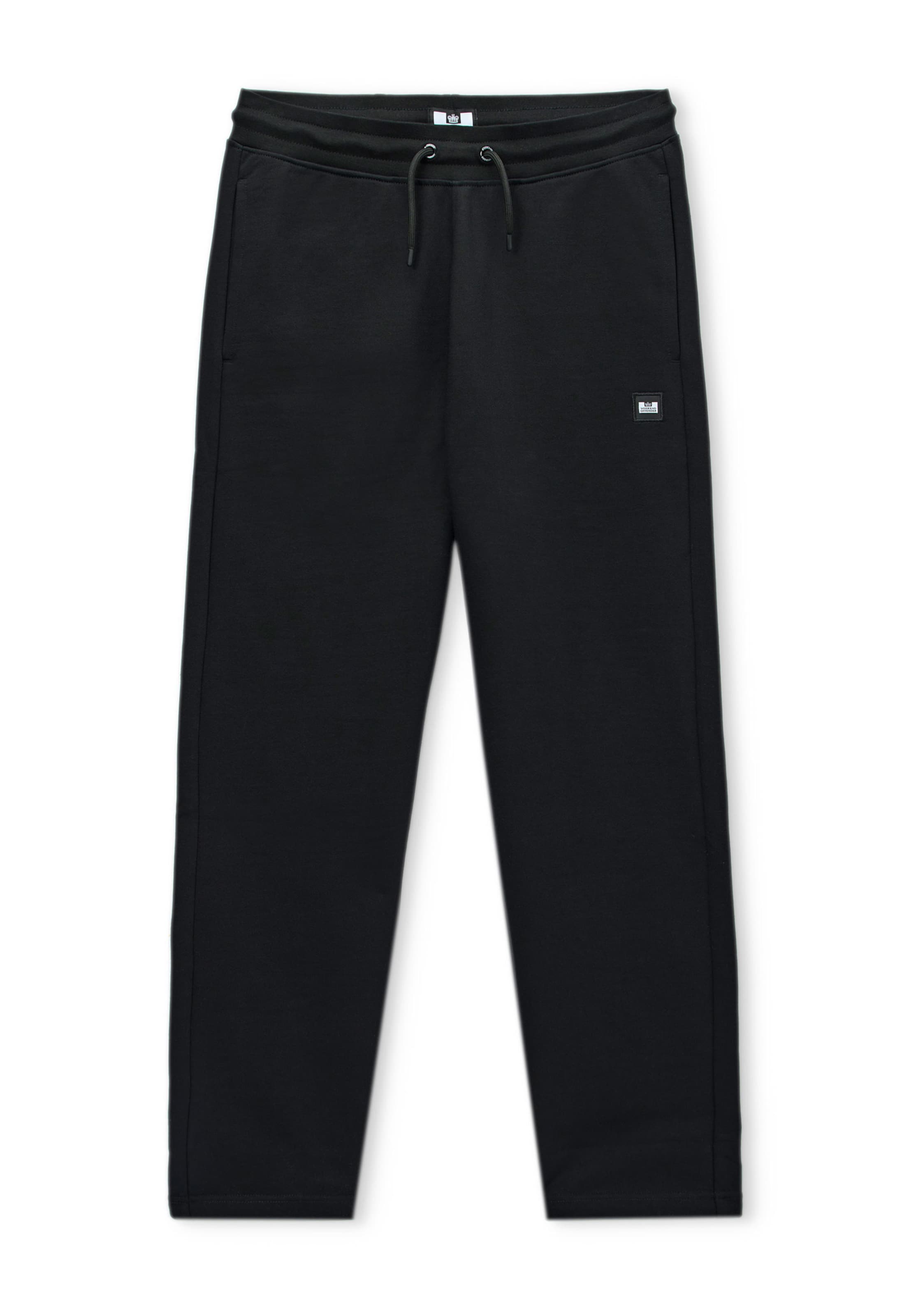 Weekend Offender Tapered Broek in Zwart: voorkant