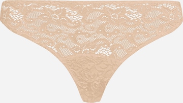 Hanro Thong 'French Lace' in Beige: front