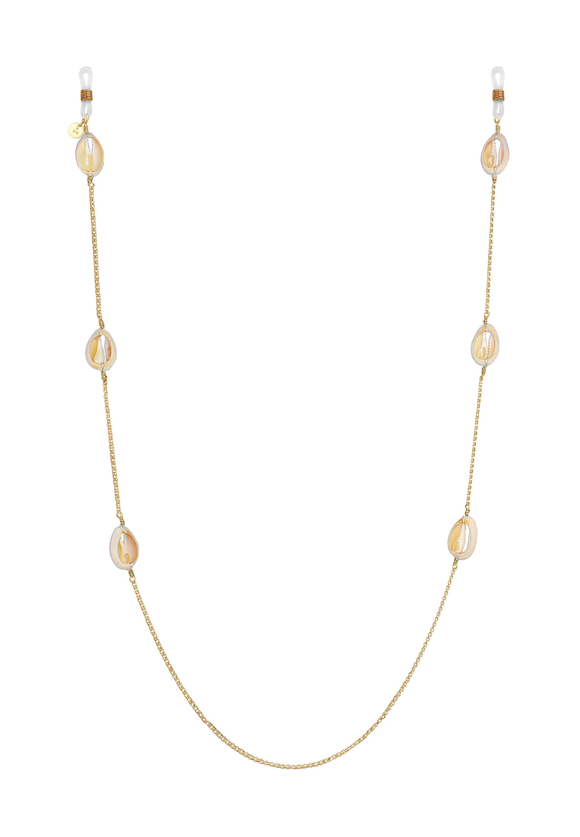 ELLI Schmuckzubehör Muschel in gold / naturweiß, Produktansicht