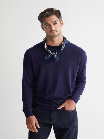 SILK & CASHMERE Knit cardigan in Blue