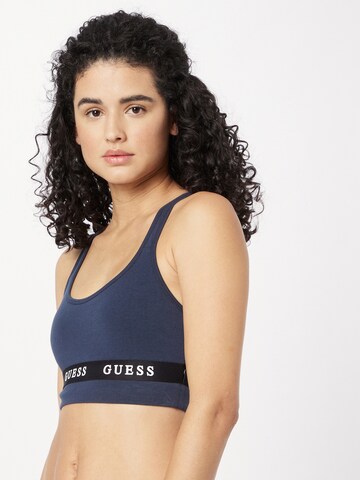 GUESS Bustier Sports-BH 'ALINE' i blå: forside