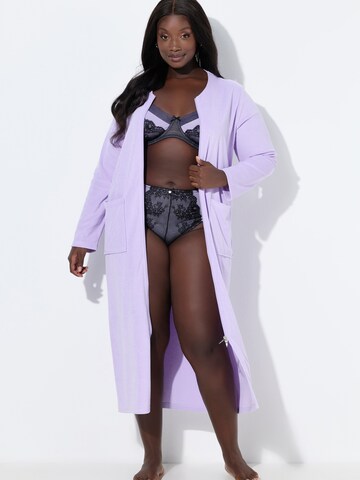 Ulla Popken Dlouhý župan – fialová