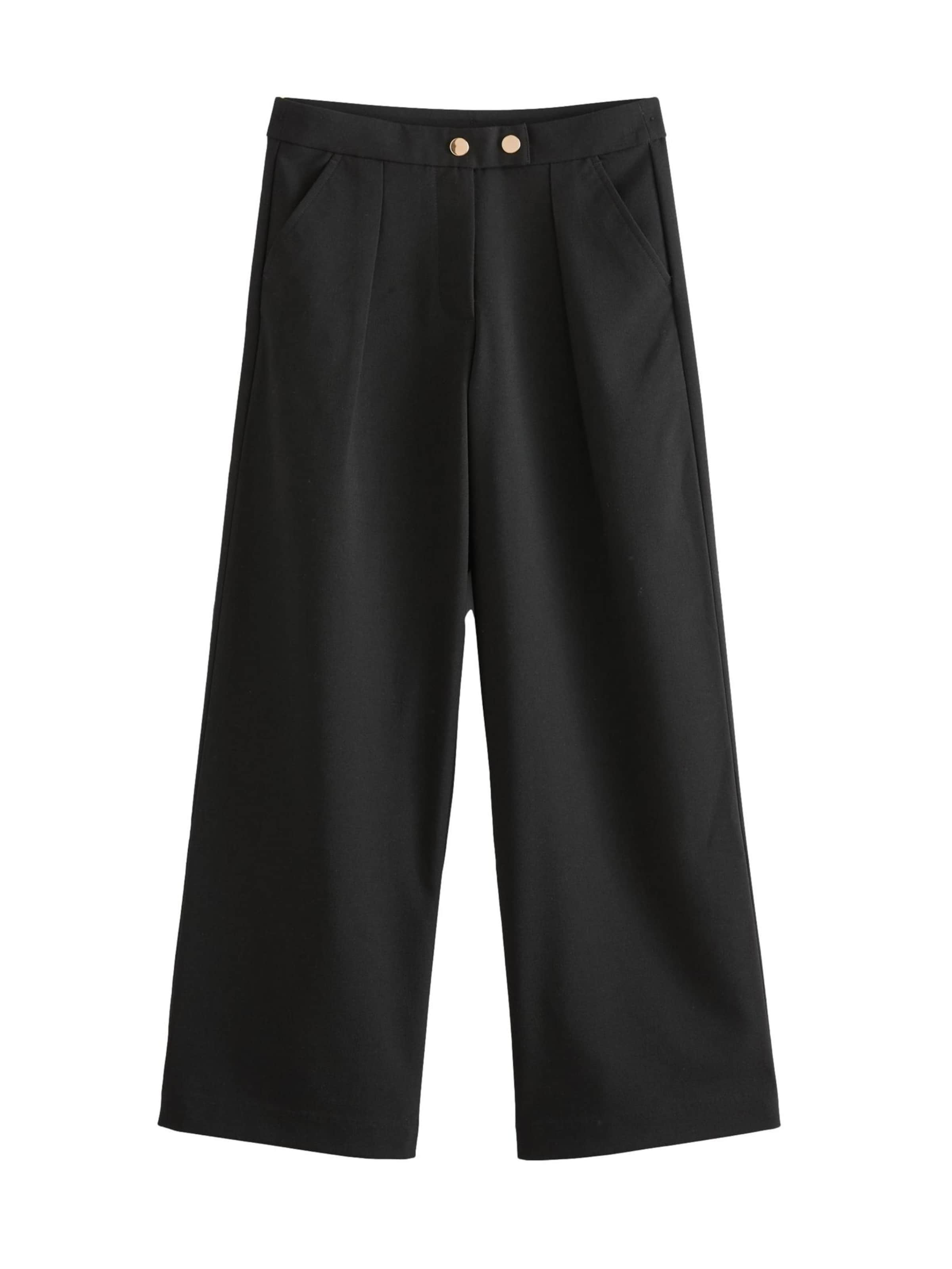 Next Wide leg Trousers in Black: front