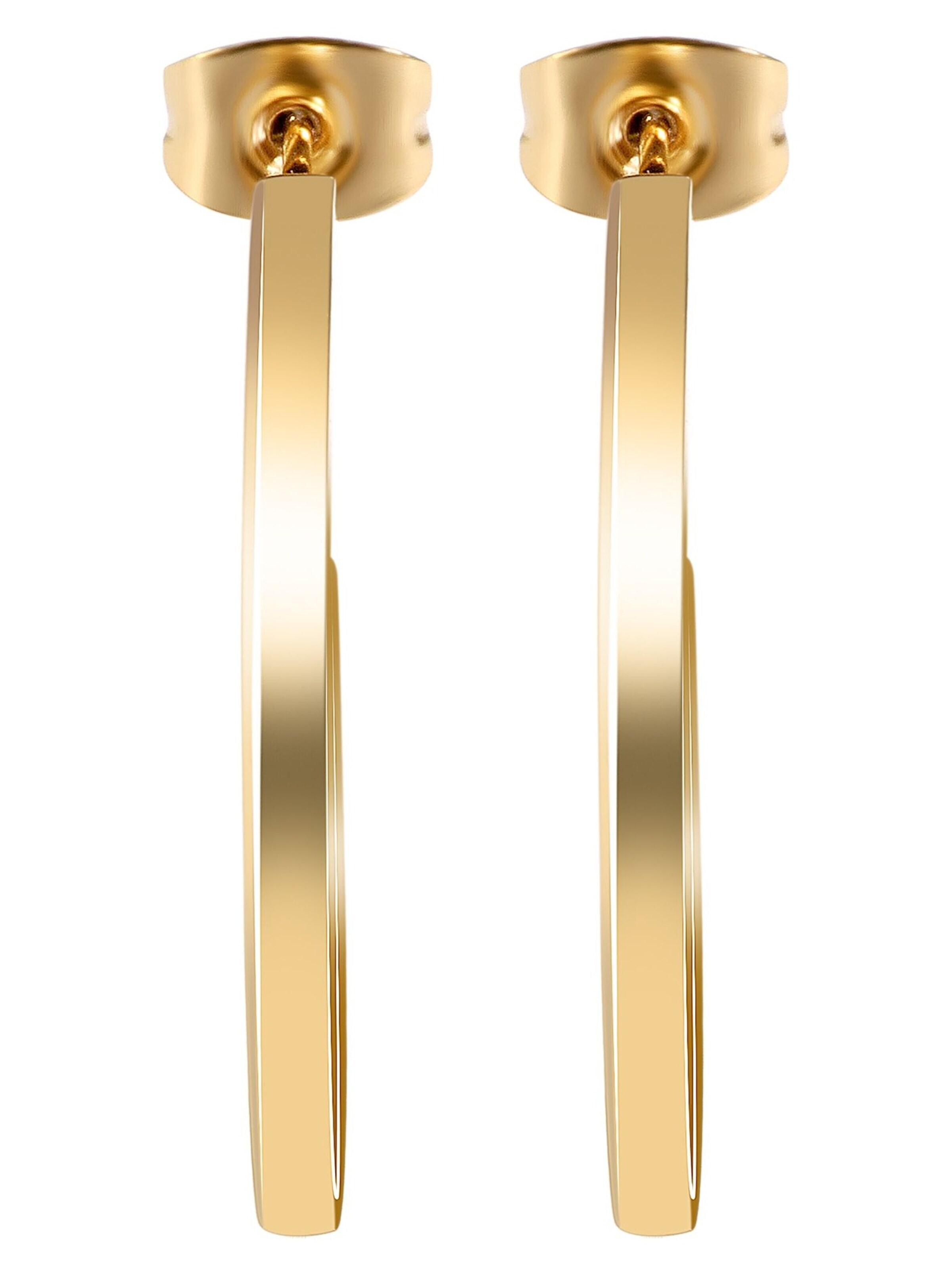 Akzent Ohrringe 'Nula, langlebig'‌‌‌‌‌ in Gold: Vorderseite
