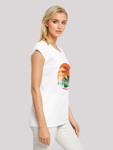F4NT4STIC Shirt 'Sonnenuntergang Berglandschaft' in White