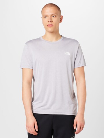 Coupe regular T-Shirt fonctionnel 'Reaxion' THE NORTH FACE en gris : devant