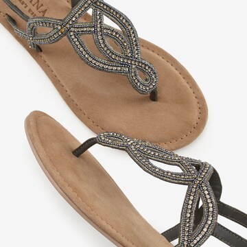 LASCANA T-Bar Sandals in Grey