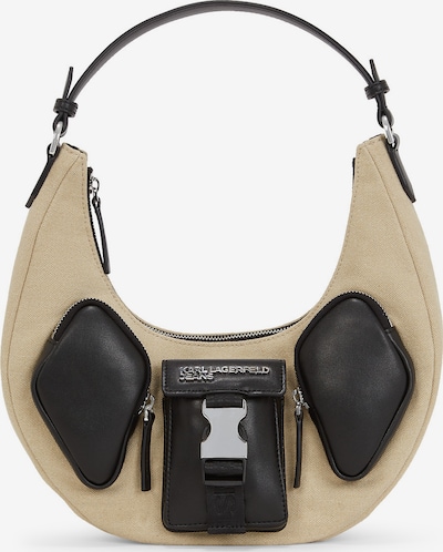 Rankinė ant peties iš KARL LAGERFELD JEANS, spalva – zomšos spalva / juoda, Prekių apžvalga