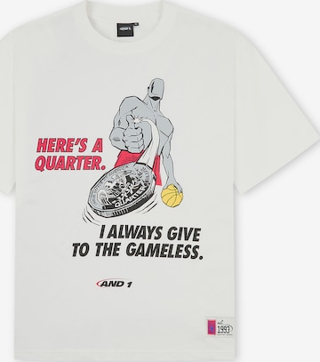AND1 Oversized paita 'Gameless Trash Talk' värissä valkoinen: etupuoli