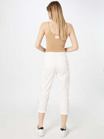 Coupe slim Pantalon cargo Dondup en blanc