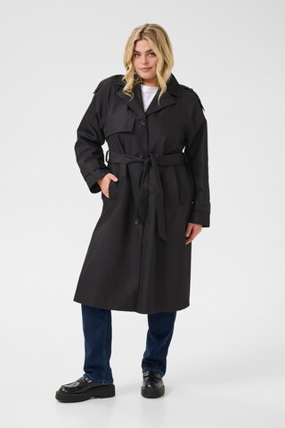 Manteau mi-saison '' KAFFE CURVE en noir