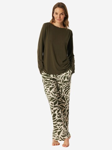 SCHIESSER Pajama ' Selected Premium ' in Beige: front