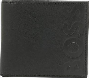 BOSS Black Wallet in Black: front