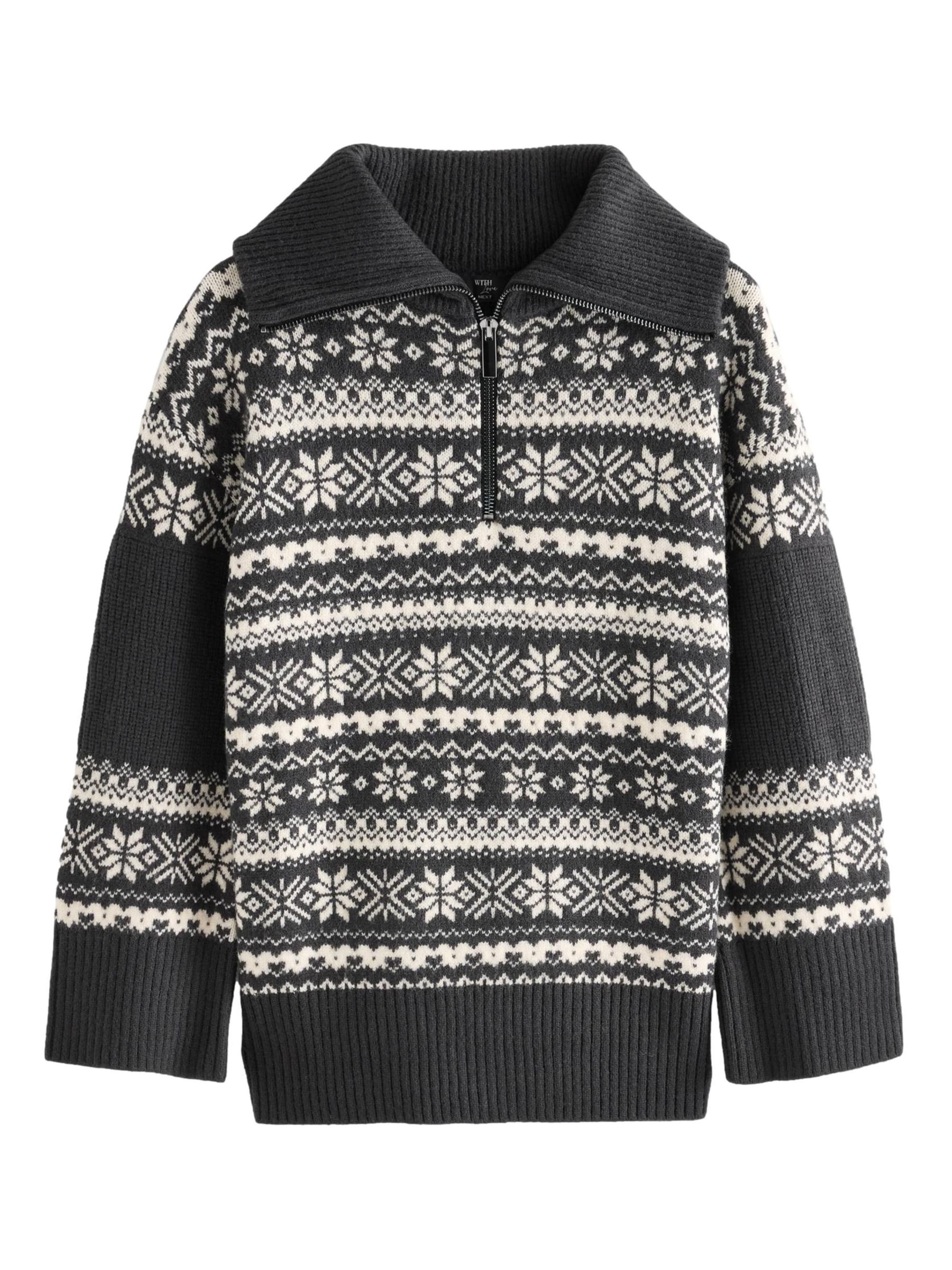 Megztinis iš Next, spalva – juoda / balta, Prekių apžvalga