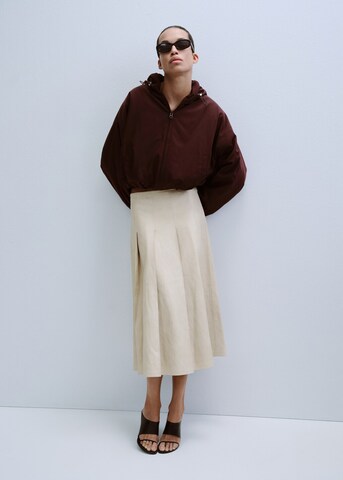 MANGO Skirt 'Sia' in Beige