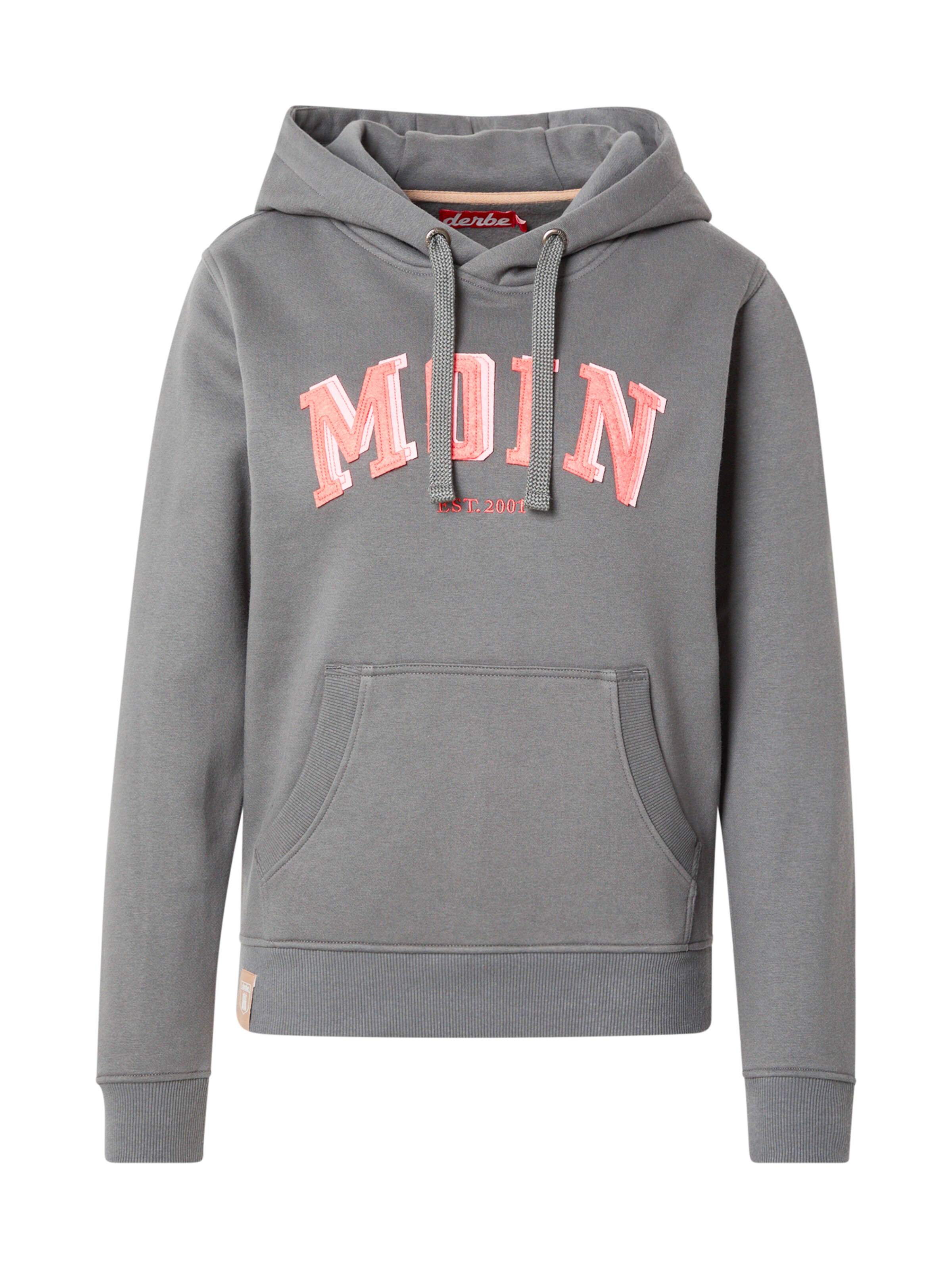 Derbe Sweatshirt 'MoinMoin' in Grey: front