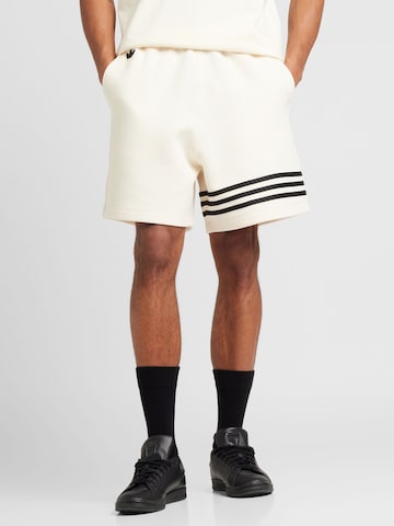 ADIDAS ORIGINALS Loose fit Trousers 'Neuclassics' in White: front