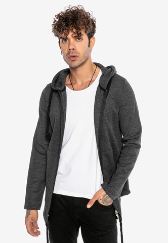 Redbridge Zip-Up Hoodie 'Antioch' in Grey: front