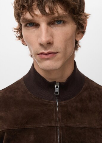 MANGO MAN Strickjacke 'Pecora' in Braun