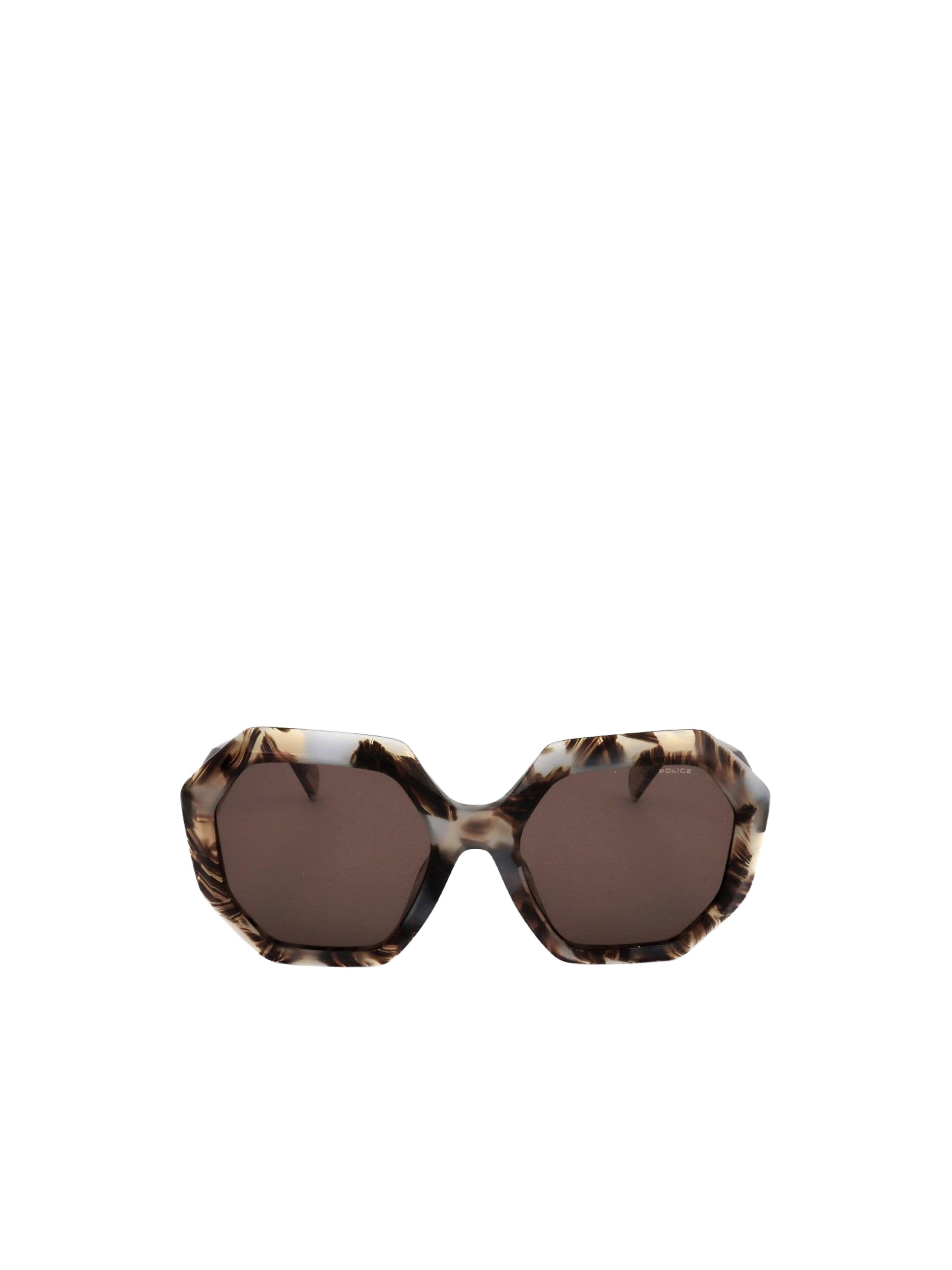 POLICE Sunglasses 'SPLM10' in Brown: front