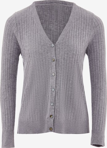 ZITHA Knit Cardigan in Grey: front