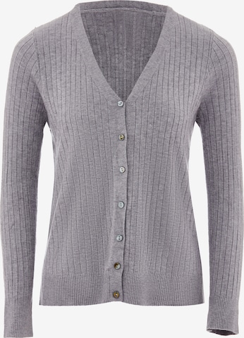 ZITHA Knit Cardigan in Grey: front