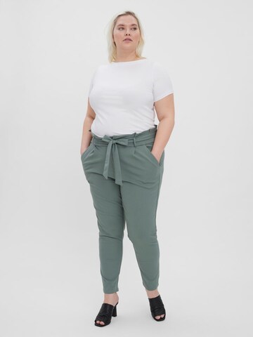 Vero Moda Curve Tapered Pleat-Front Pants in Green