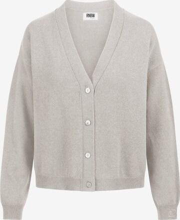 Rainbow Cashmere Knit Cardigan in Grey: front