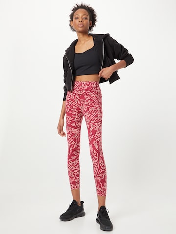 UNDER ARMOUR Skinny Workout Pants 'Meridian' in Pink