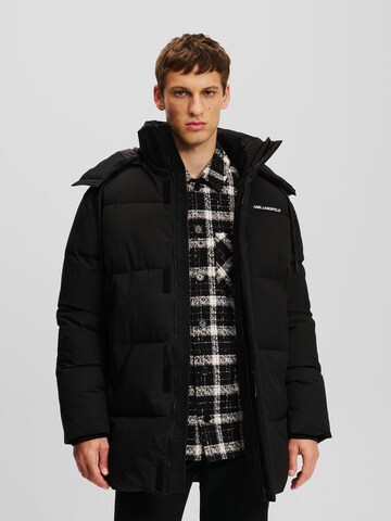 Cappotto invernale di Karl Lagerfeld in nero: frontale