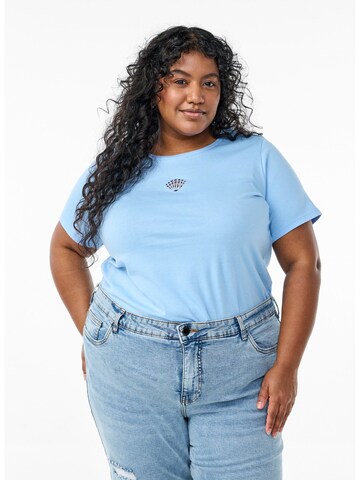 T-shirt 'Livia' Zizzi en bleu : devant