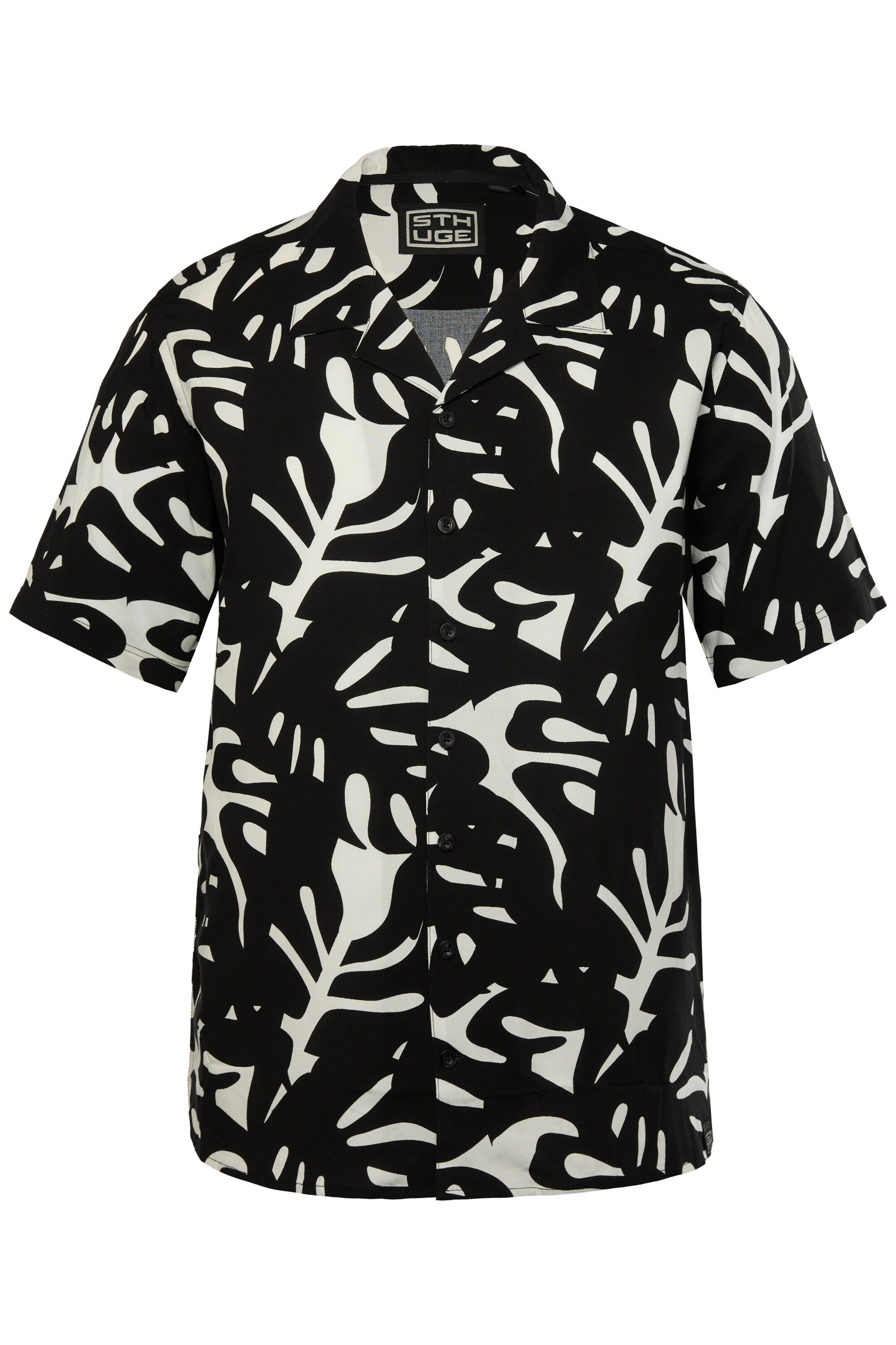 STHUGE Comfort Fit Hemd in Schwarz: Vorderseite