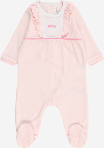 BOSS Kidswear Комплект пижама в розово: отпред