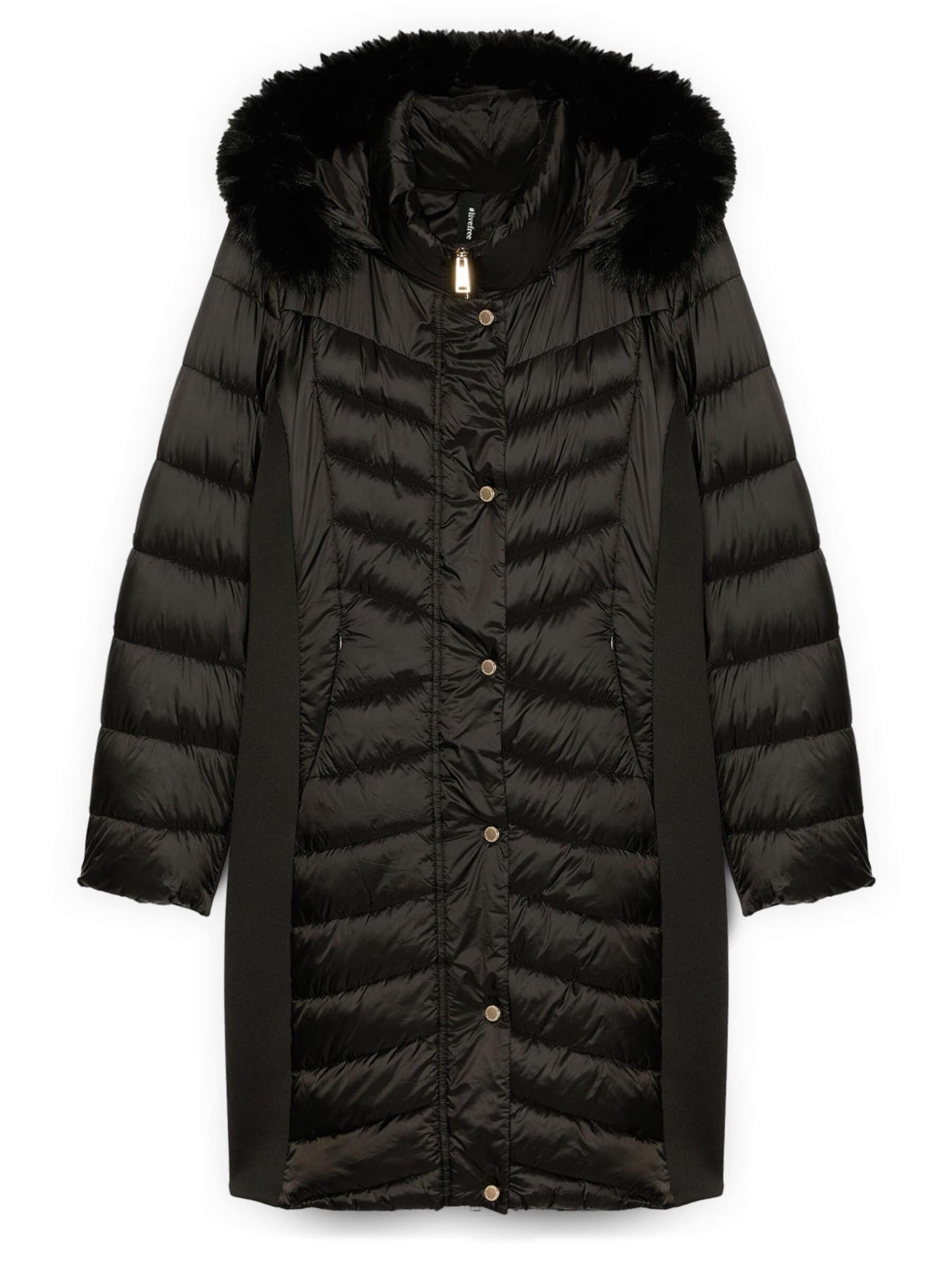 Fiorella Rubino Winterjas in Zwart: voorkant