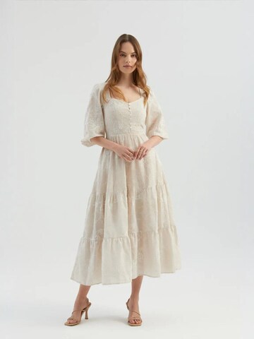 Hiccup Kleid in Beige: Vorderseite