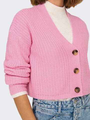 ONLY Knit cardigan 'ONLCarol' in Pink