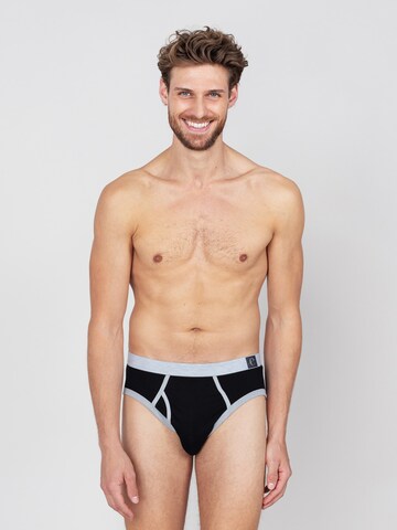 Erlich Textil Slip 'Theo' in Schwarz: Vorderseite