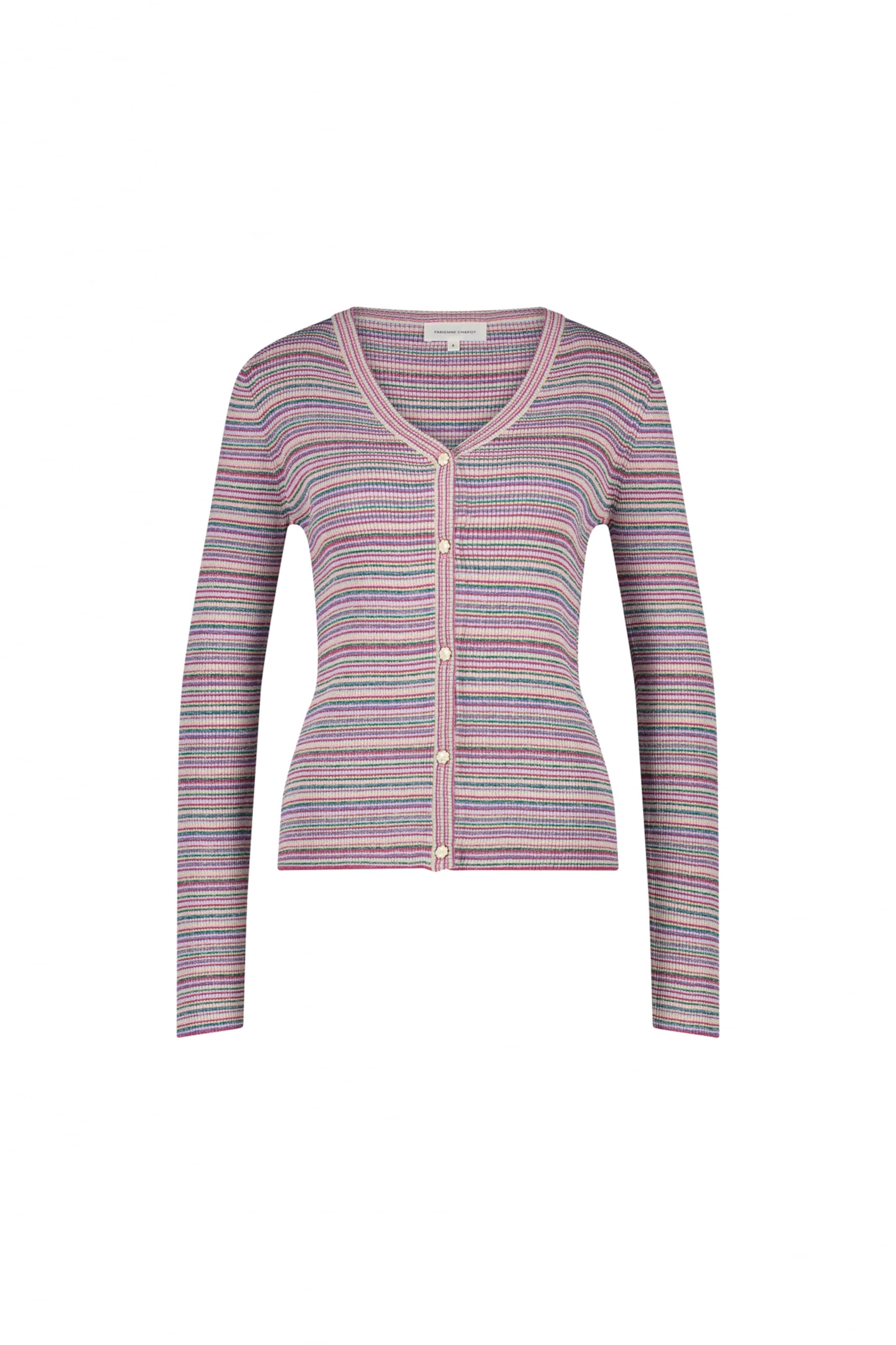 Fabienne Chapot Gebreid vest in Roze: voorkant