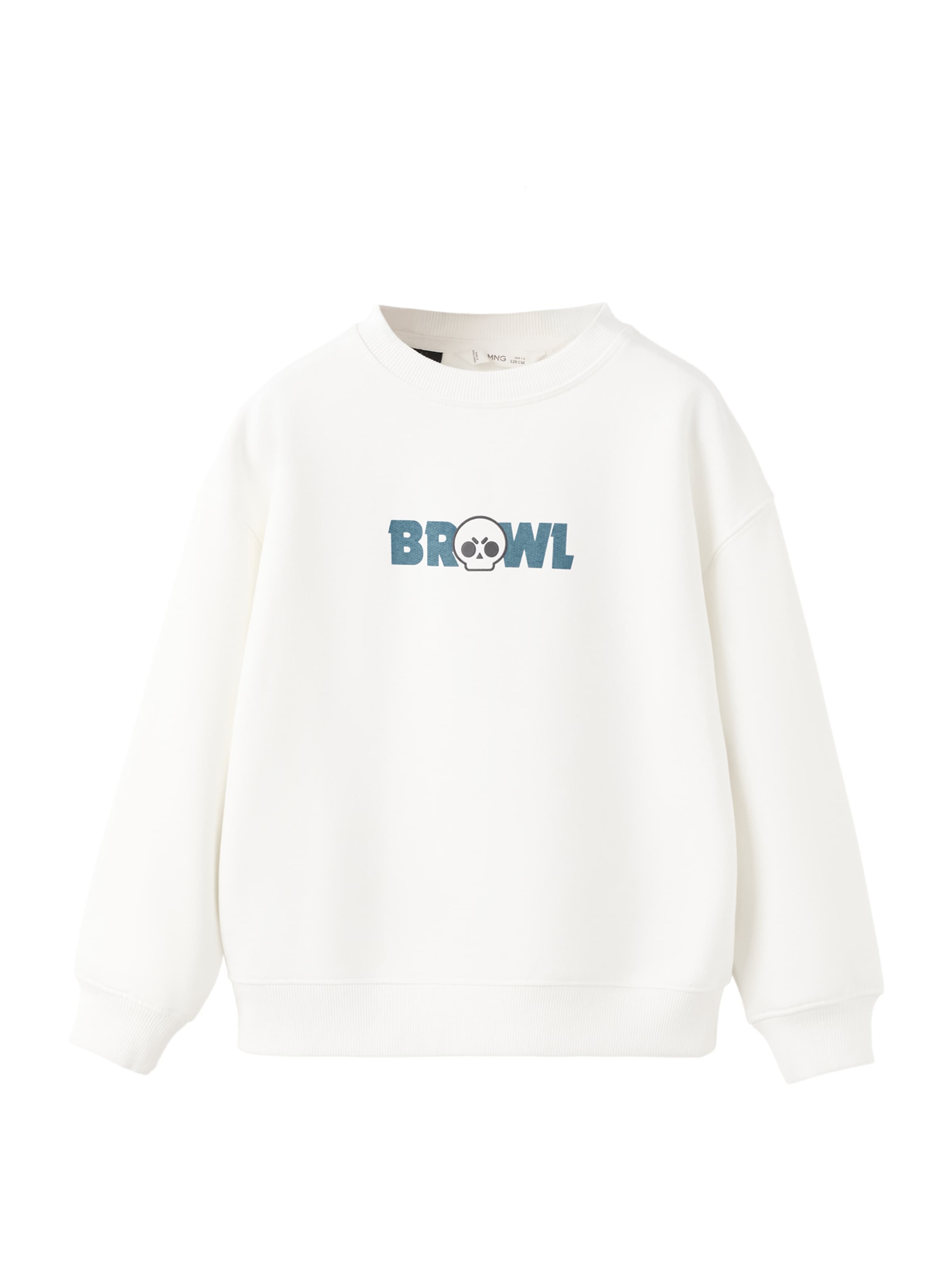 Bluză de molton 'BRAWCREW' de la MANGO KIDS pe alb: față