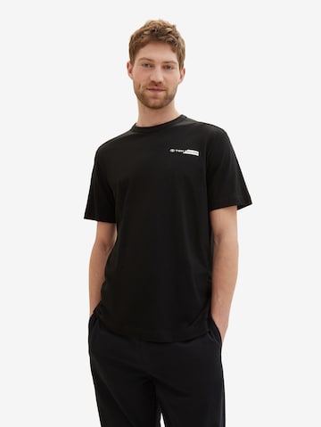 T-Shirt TOM TAILOR en noir : devant