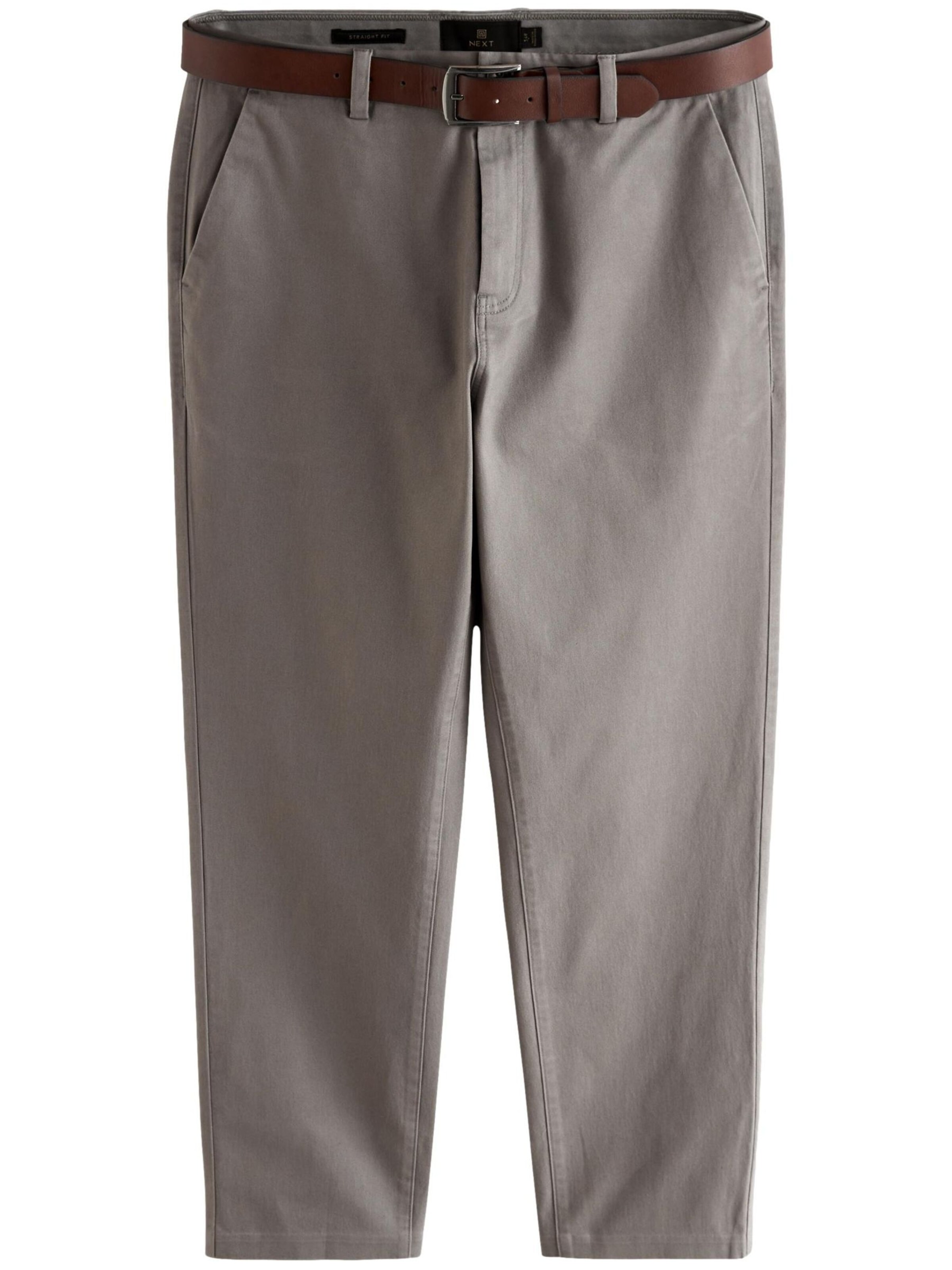 Next Slimfit Chino hlače | siva barva: sprednja stran