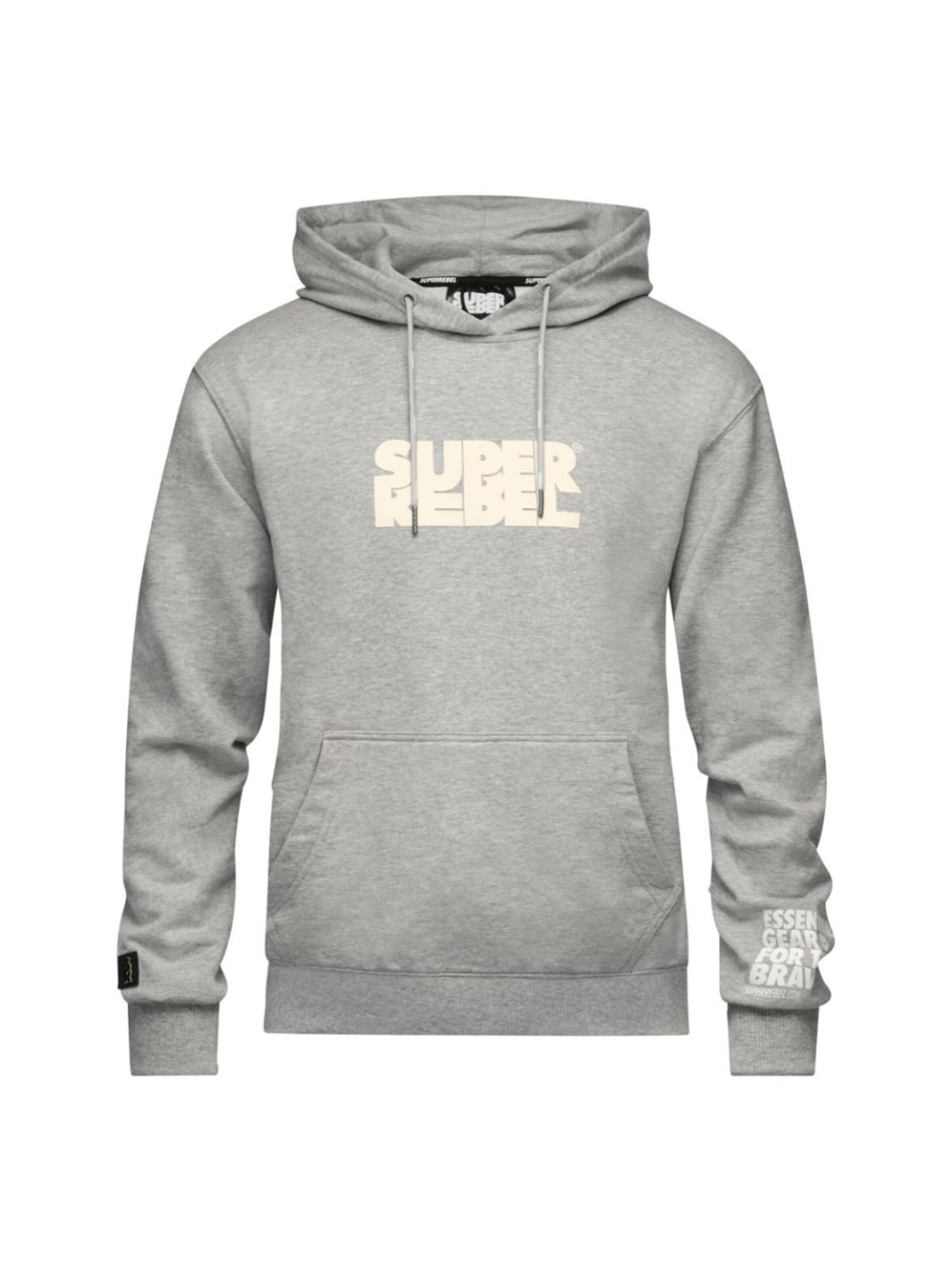 SUPERREBEL® GEAR Sweater 'MAVERICK_' in Grey: front