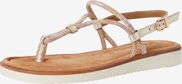 Tongs Tamaris en orange : devant